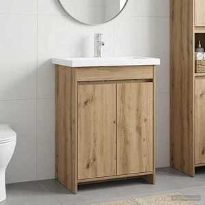 Imagine vidaXL Set de mobilier pentru baie Stejar Artizanal 61 x 40 x 84, 5 cm