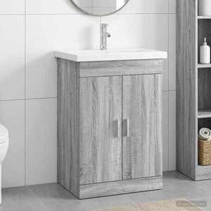 Imagine vidaXL Set de mobilier pentru baie Sonoma gri 61 x 40 x 84, 5 cm