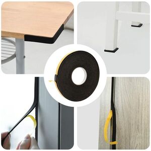 Imagine vidaXL Bandă din spumă autoadezivă Negru 15mm x 10m Spumă CR