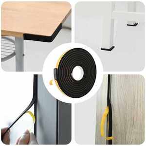 Imagine vidaXL Bandă din spumă autoadezivă 10 buc. Negru 20mm x 5m Spumă CR