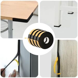 Imagine vidaXL Bandă din spumă autoadezivă 4 buc. Negru 40mm x 5m Spumă CR