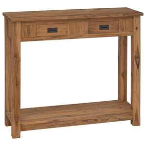 Imagine vidaXL Masă de consolă natural 90 x 30 x 80 cm Lemn solid de tec