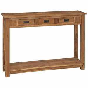 Imagine vidaXL Masă de consolă natural 110 x 30 x 80 cm Lemn solid de tec