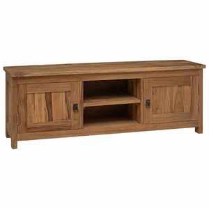 Imagine vidaXL Comodă TV 110 x 30 x 40 cm natural Lemn solid de tec