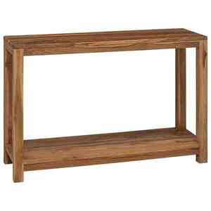 Imagine vidaXL Masă de consolă natural 110 x 35 x 75 cm Lemn solid de tec