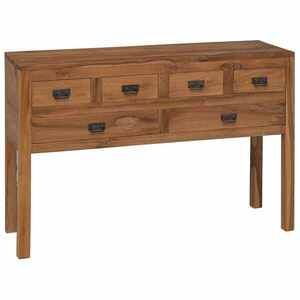 Imagine vidaXL Bufet natural 110 x 35 x 75, 5 cm Lemn solid de tec