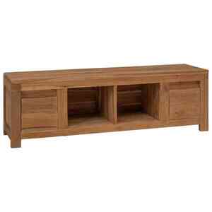 Imagine vidaXL Cabinet TV 110 x 30 x 35 cm natural Lemn solid de tec