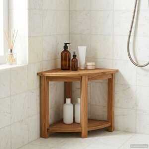 Imagine vidaXL Măsuță de toaleta natural 45 x 45 x 46 cm Lemn solid de tec