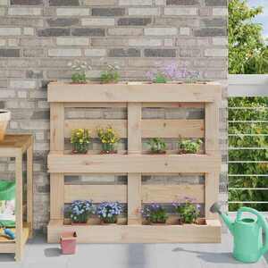 Imagine vidaXL Cutii de flori pentru paleți Euro 12 buc. Maro 14 x 9 x 9, 5 cm