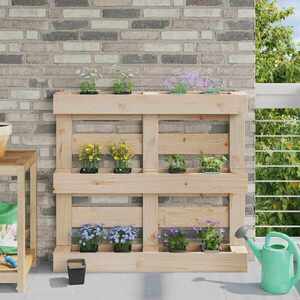 Imagine vidaXL Cutii de flori pentru paleți Euro 12 buc. Negru 14 x 9 x 9, 5 cm