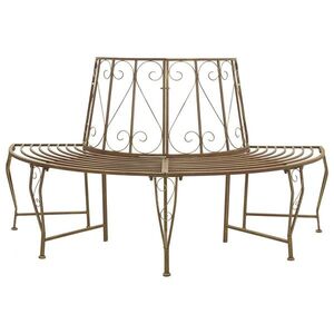 Imagine vidaXL Bancă cu arbori 4-Număr de locuri 160 x 80 x 89 cm Oțel