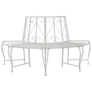 Imagine vidaXL Bancă cu arbori 4-Număr de locuri 160 x 80 x 89 cm Oțel