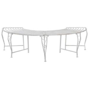 Imagine vidaXL Bancă cu arbori 4-Număr de locuri 160 x 80 x 44 cm Oțel
