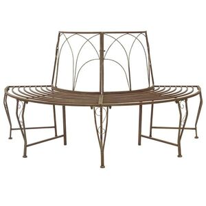 Imagine vidaXL Bancă cu arbori 4-Număr de locuri 160 x 80 x 89 cm Oțel