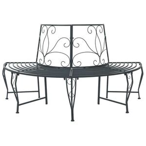 Imagine vidaXL Bancă cu arbori 4-Număr de locuri 160 x 80 x 89 cm Oțel