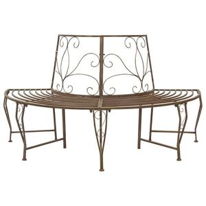 Imagine vidaXL Bancă cu arbori 4-Număr de locuri 160 x 80 x 89 cm Oțel