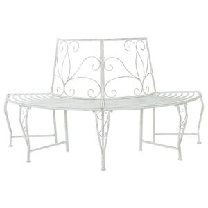 Imagine vidaXL Bancă cu arbori 4-Număr de locuri 160 x 80 x 89 cm Oțel