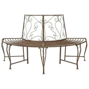 Imagine vidaXL Bancă cu arbori 4-Număr de locuri 160 x 80 x 89 cm Oțel