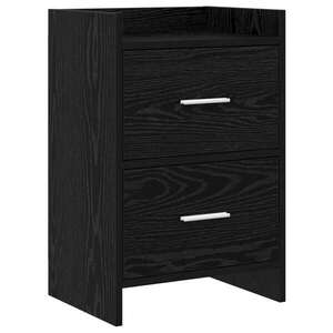 Imagine vidaXL Mese de noptieră Stejar Negru 40 x 30 x 60 cm Lemn prelucrat