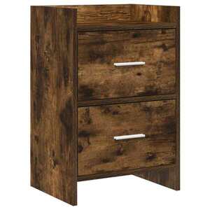 Imagine vidaXL Mese de noptieră Stejar fumuriu 40 x 30 x 60 cm Lemn prelucrat