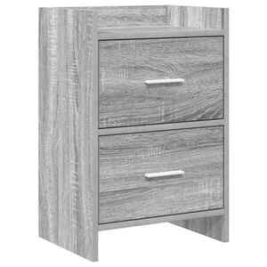 Imagine vidaXL Mese de noptieră Sonoma gri 40 x 30 x 60 cm Lemn prelucrat