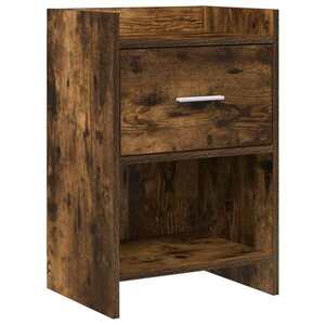 Imagine vidaXL Mese de noptieră Stejar fumuriu 40 x 30 x 60 cm Lemn prelucrat