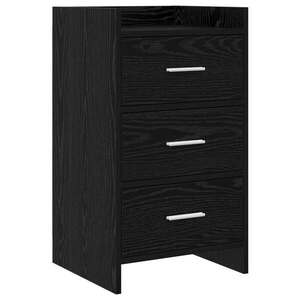 Imagine vidaXL Mese de noptieră Stejar Negru 40 x 36 x 70 cm Lemn prelucrat