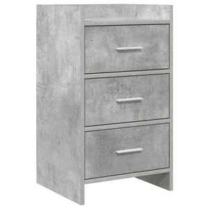 Imagine vidaXL Mese de noptieră Gri Beton 40 x 36 x 70 cm Lemn prelucrat