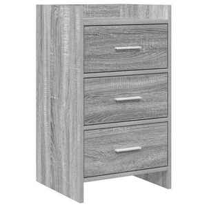 Imagine vidaXL Mese de noptieră Sonoma gri 40 x 36 x 70 cm Lemn prelucrat