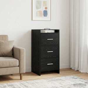 Imagine vidaXL Bufet Stejar Negru 40 x 36 x 80 cm Lemn prelucrat