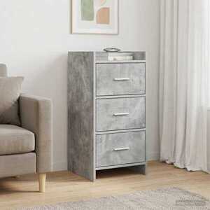 Imagine vidaXL Bufet Gri Beton 40 x 36 x 80 cm Lemn prelucrat