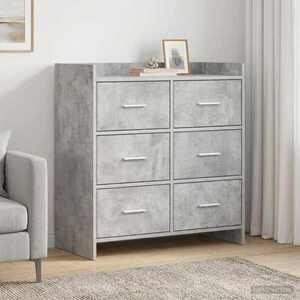 Imagine vidaXL Bufet Gri Beton 75 x 33 x 80 cm Lemn prelucrat