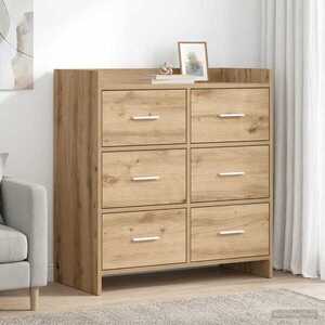 Imagine vidaXL Bufet Stejar Artizanal 75 x 33 x 80 cm Lemn prelucrat