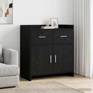 Imagine vidaXL Bufet Stejar Negru 75 x 36 x 80 cm Lemn prelucrat