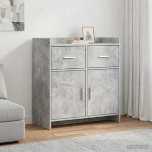 Imagine vidaXL Bufet Gri Beton 75 x 36 x 80 cm Lemn prelucrat