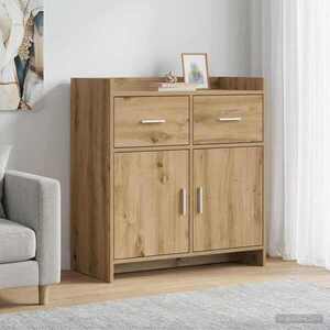 Imagine vidaXL Bufet Stejar Artizanal 75 x 36 x 80 cm Lemn prelucrat