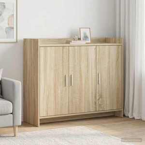 Imagine vidaXL Bufet Stejar Sonoma 98, 5 x 33 x 80 cm Lemn prelucrat