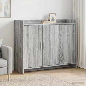 Imagine vidaXL Bufet Sonoma gri 98, 5 x 33 x 80 cm Lemn prelucrat