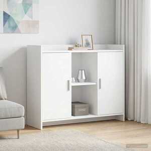 Imagine vidaXL Bufet Alb 98, 5 x 33 x 80 cm Lemn prelucrat