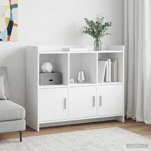Imagine vidaXL Bufet Alb 98, 5 x 33 x 80 cm Lemn prelucrat