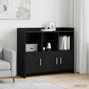 Imagine vidaXL Bufet Stejar Negru 98, 5 x 33 x 80 cm Lemn prelucrat
