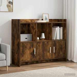 Imagine vidaXL Bufet Stejar fumuriu 98, 5 x 33 x 80 cm Lemn prelucrat