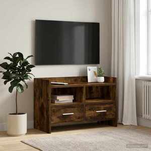 Imagine vidaXL Cabinet TV 71, 5 x 33 x 47 cm Stejar fumuriu Lemn prelucrat