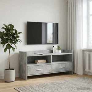 Imagine vidaXL Cabinet TV 100 x 33 x 47 cm Gri Beton Lemn prelucrat