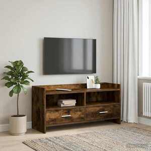 Imagine vidaXL Cabinet TV 100 x 33 x 47 cm Stejar fumuriu Lemn prelucrat
