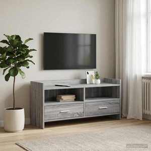 Imagine vidaXL Cabinet TV 100 x 33 x 47 cm Sonoma gri Lemn prelucrat