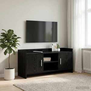 Imagine vidaXL Cabinet TV 102 x 33 x 47 cm Stejar Negru Lemn prelucrat