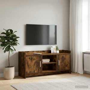 Imagine vidaXL Cabinet TV 102 x 33 x 47 cm Stejar fumuriu Lemn prelucrat