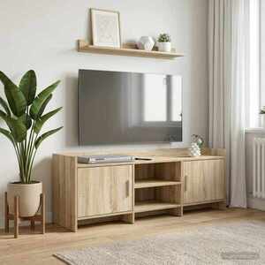 Imagine vidaXL Cabinet TV 130 x 33 x 47 cm Stejar Sonoma Lemn prelucrat