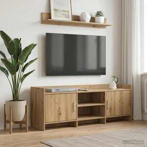 Imagine vidaXL Cabinet TV 130 x 33 x 47 cm Stejar Artizanal Lemn prelucrat